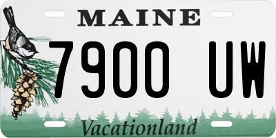 ME license plate 7900UW