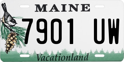 ME license plate 7901UW