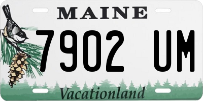 ME license plate 7902UM