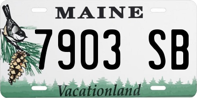 ME license plate 7903SB