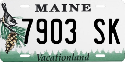 ME license plate 7903SK