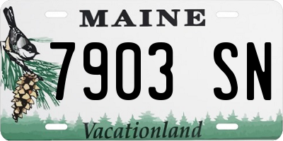 ME license plate 7903SN