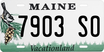 ME license plate 7903SO