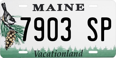 ME license plate 7903SP