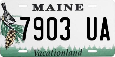 ME license plate 7903UA