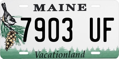 ME license plate 7903UF