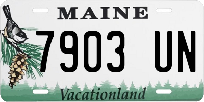 ME license plate 7903UN
