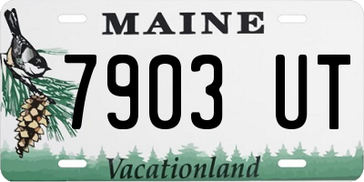 ME license plate 7903UT