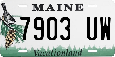 ME license plate 7903UW