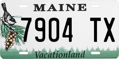 ME license plate 7904TX