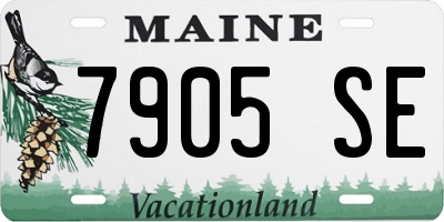 ME license plate 7905SE