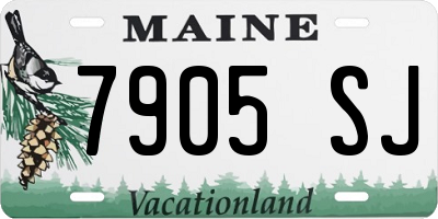 ME license plate 7905SJ