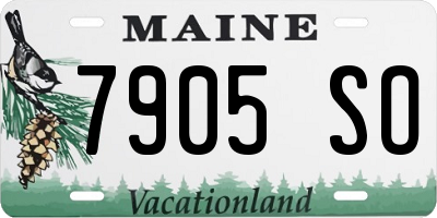 ME license plate 7905SO