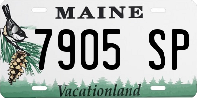 ME license plate 7905SP