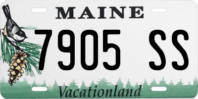 ME license plate 7905SS