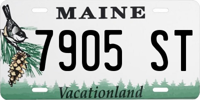 ME license plate 7905ST