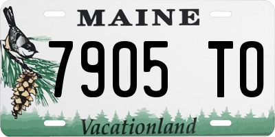 ME license plate 7905TO