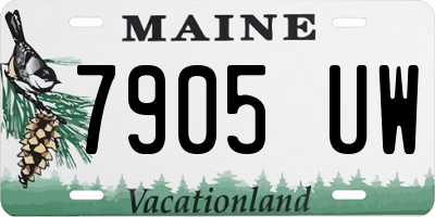 ME license plate 7905UW