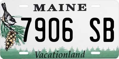 ME license plate 7906SB