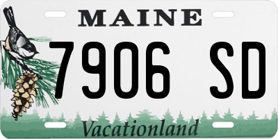 ME license plate 7906SD