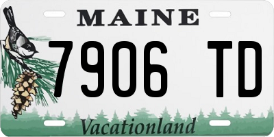 ME license plate 7906TD