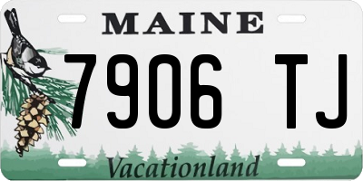 ME license plate 7906TJ