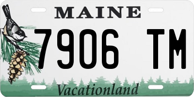 ME license plate 7906TM