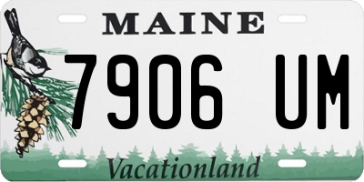 ME license plate 7906UM