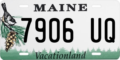 ME license plate 7906UQ