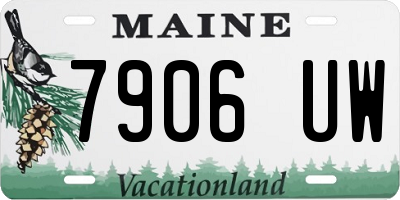 ME license plate 7906UW