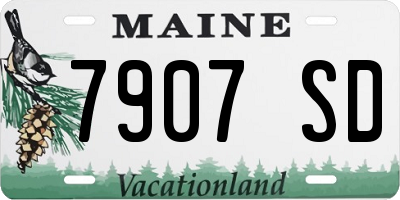 ME license plate 7907SD