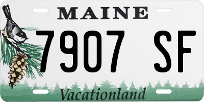 ME license plate 7907SF