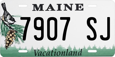 ME license plate 7907SJ