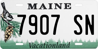 ME license plate 7907SN