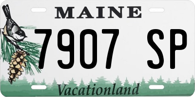 ME license plate 7907SP