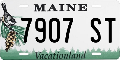 ME license plate 7907ST