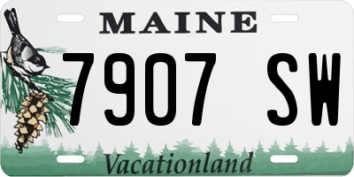 ME license plate 7907SW