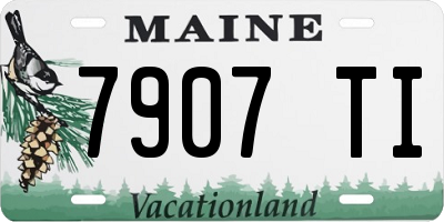 ME license plate 7907TI