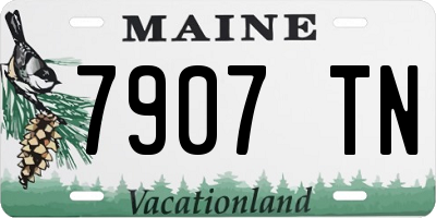 ME license plate 7907TN