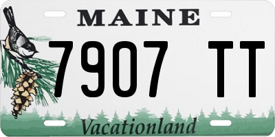 ME license plate 7907TT