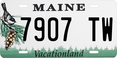 ME license plate 7907TW
