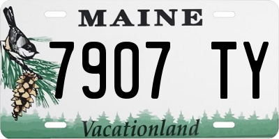 ME license plate 7907TY
