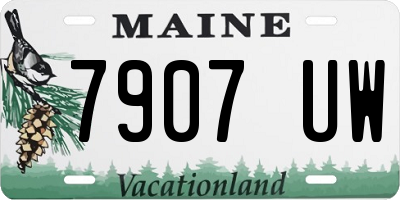 ME license plate 7907UW