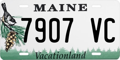 ME license plate 7907VC