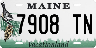 ME license plate 7908TN