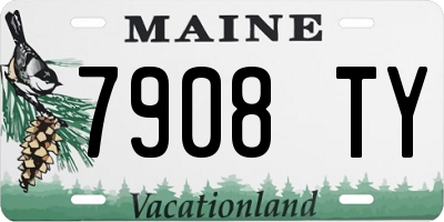 ME license plate 7908TY