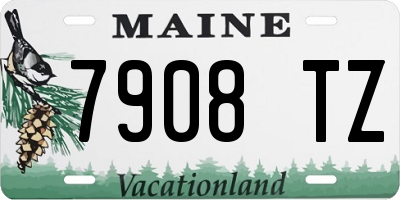 ME license plate 7908TZ