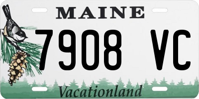 ME license plate 7908VC