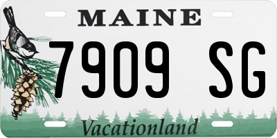 ME license plate 7909SG