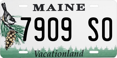 ME license plate 7909SO